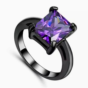 New Amethyst Black Gold Filled Ring.